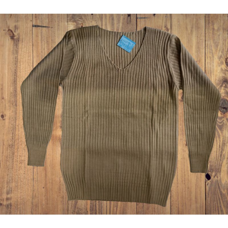 Sweater V Neck Jalur Premium