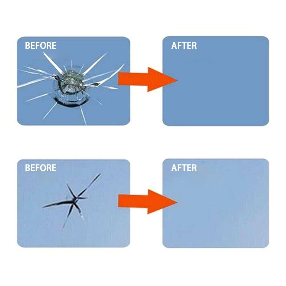 [BISA COD] Lem Kaca Mobil Anti Retak Windshield Repair Kit Mobil Kaca Retak Perbaikan Kit Kaca Depan Nano Perbaikan Cair Auto Jendela