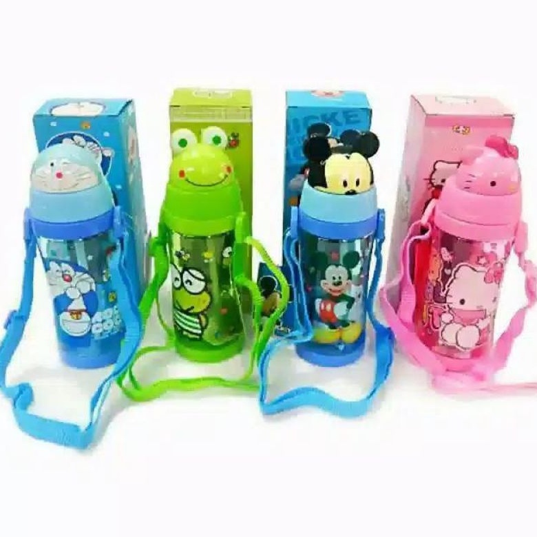 Bundara.id Pr-580 Ada talinya Karakter lucu Botol minum anak import