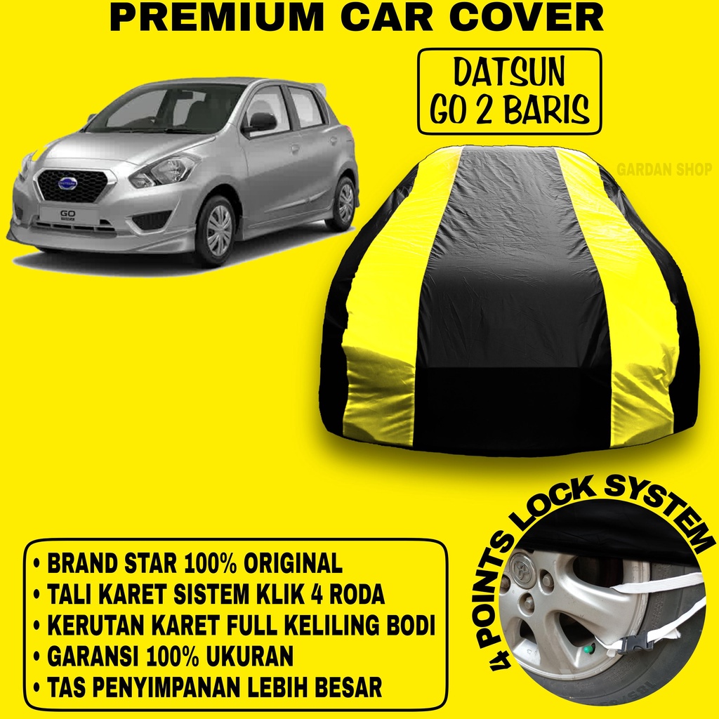 Body Cover DATSUN GO 2 BARIS Sarung Strip KUNING Penutup Pelindung Bodi Mobil Datsun Go 2 Baris PREMIUM