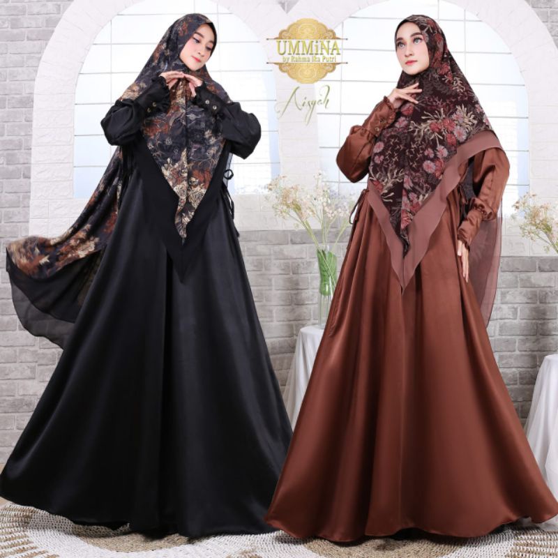 Ready..Aisyah Syari by Ummina Gamis Muslim Original Busui