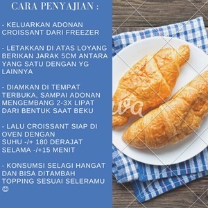 BONPATIS Croissant Butter Frozen 30g Halal | Croffle Pastry Fuff Panggang Seperti Dear Butter