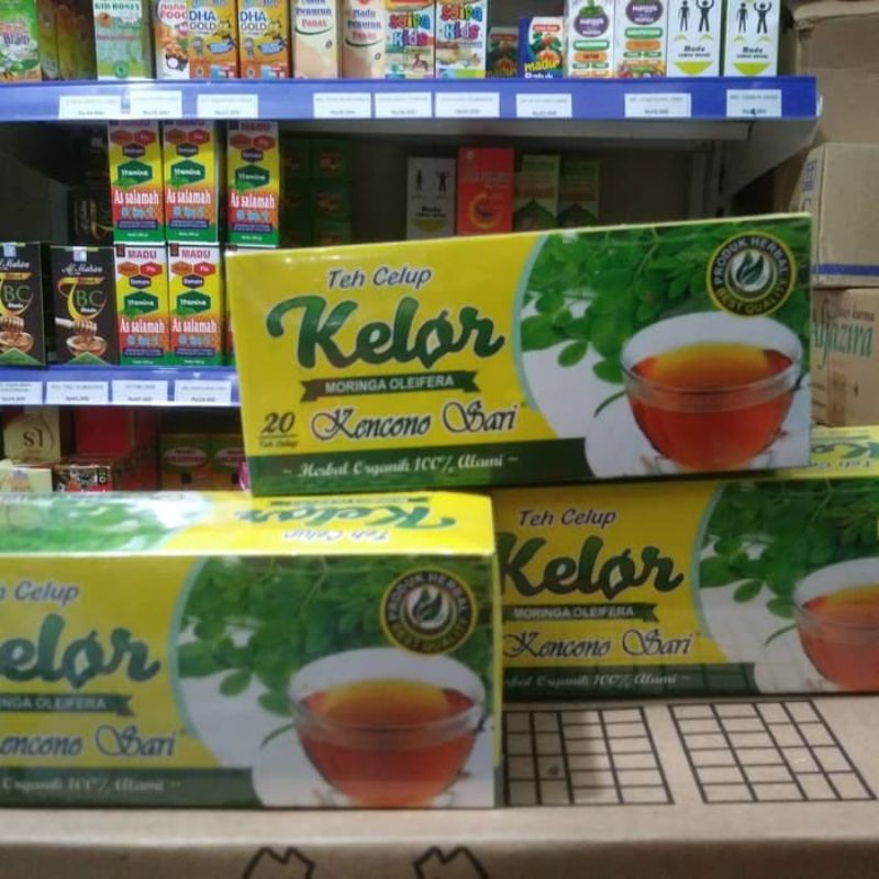 

Teh daun kelor / teh celup daun kelor kencono sari 20 sachet