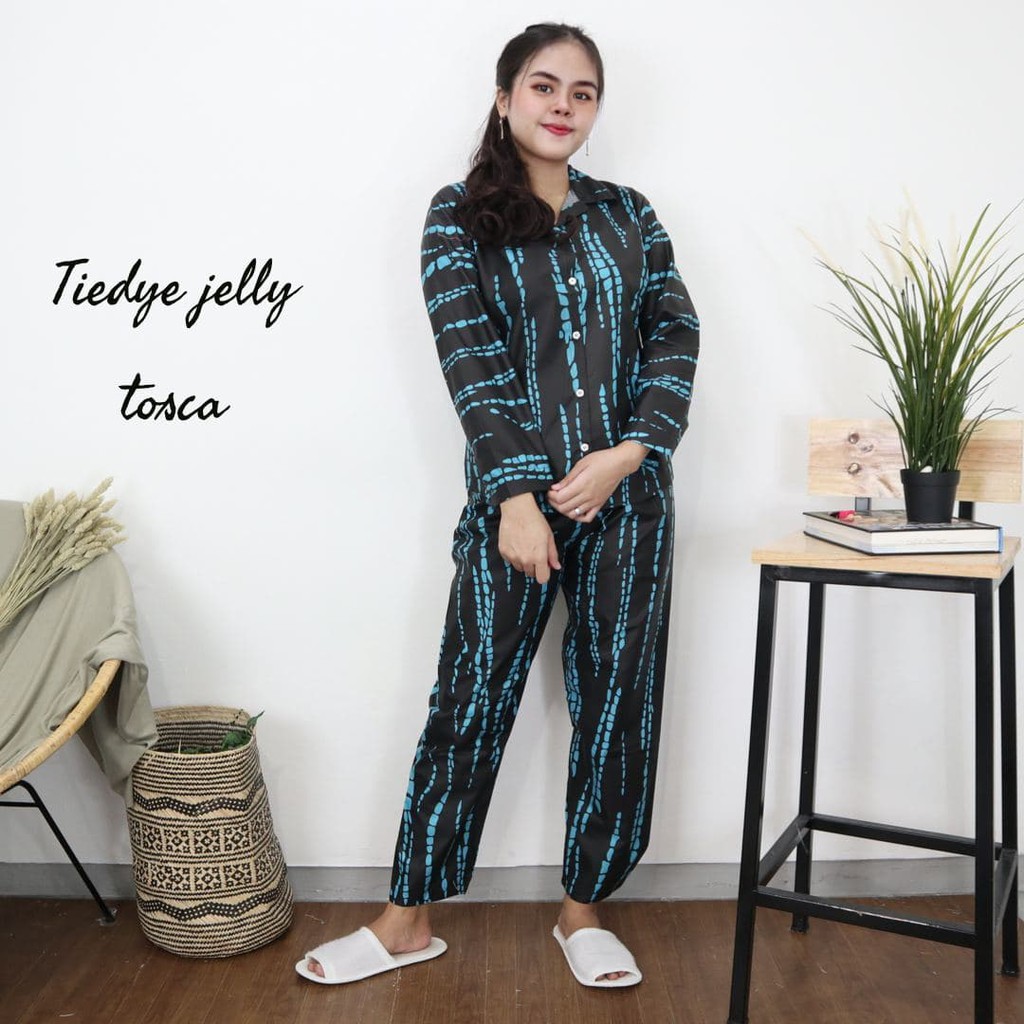 Piyama dewasa jumbo karakter Lengan panjang PP XXL-Tie Dye Jelly Tosca
