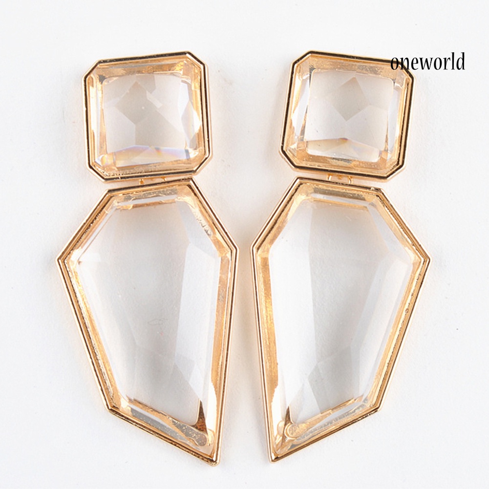 OW@ Fashion Party Women Irregular Geometric Acrylic Statement Drop Earrings Jewelry