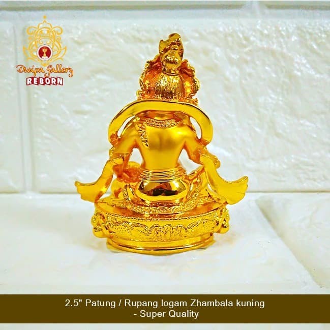 2.5&quot; Patung/ Rupang Logam Yellow Zhambala - Super Quality