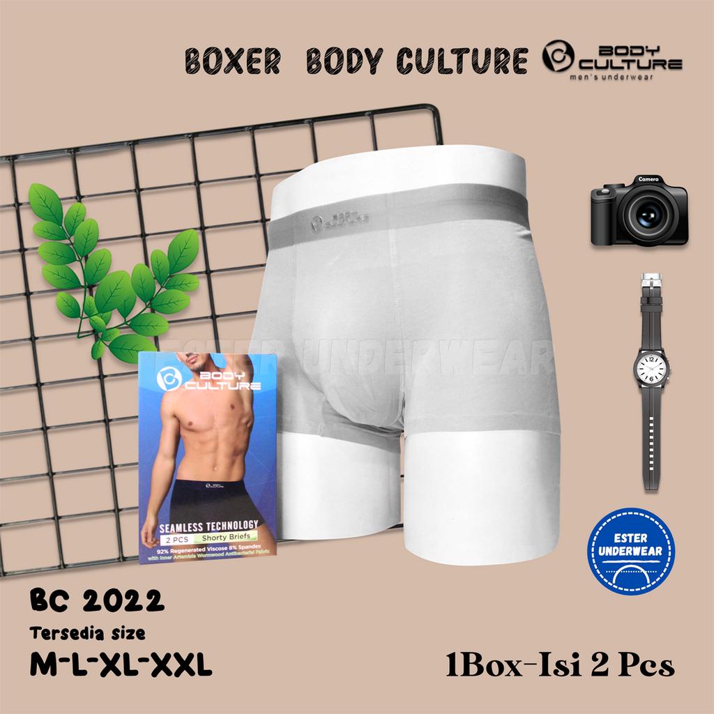 Body Culture Celana Boxer Pria BC 2022 1Box Isi 2Pcs