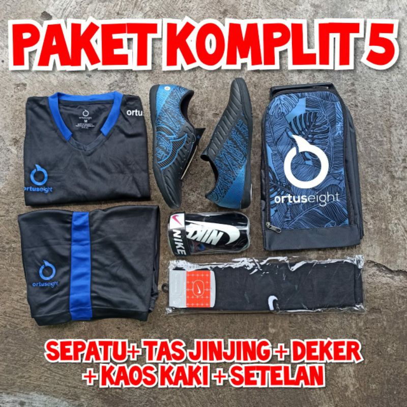PAKET KOMPLIT HEMAT SEPATU FUTSAL SPECS GRADE ORIGINAL ( BONUS JERSEY , TAS , KAOSKAKI , DEKER )