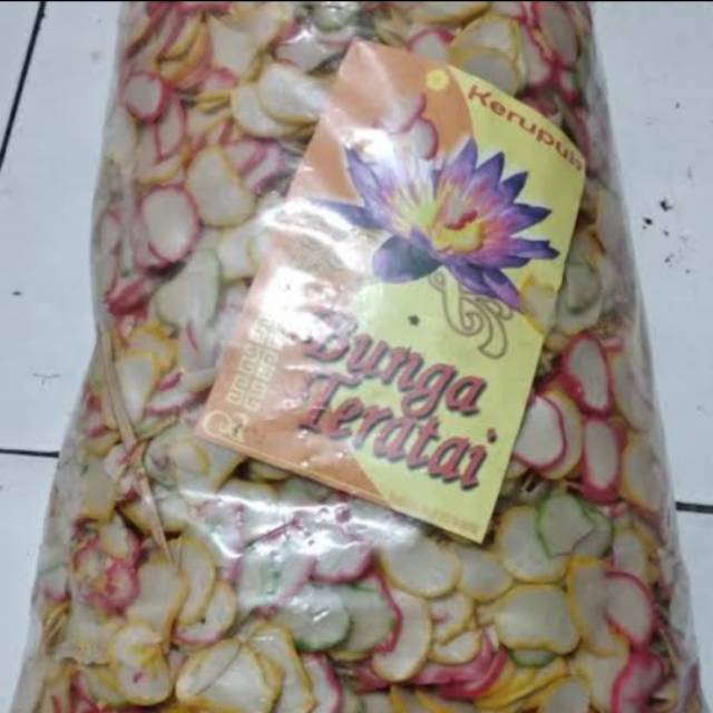 

Kerupuk bawang warna warni repack 1Kg