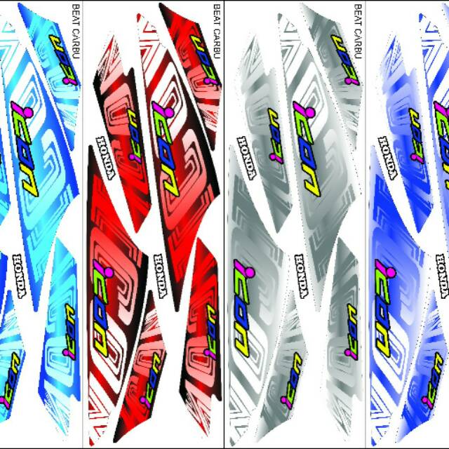 Stiker motor beat karbu stiker sticker striping thailand