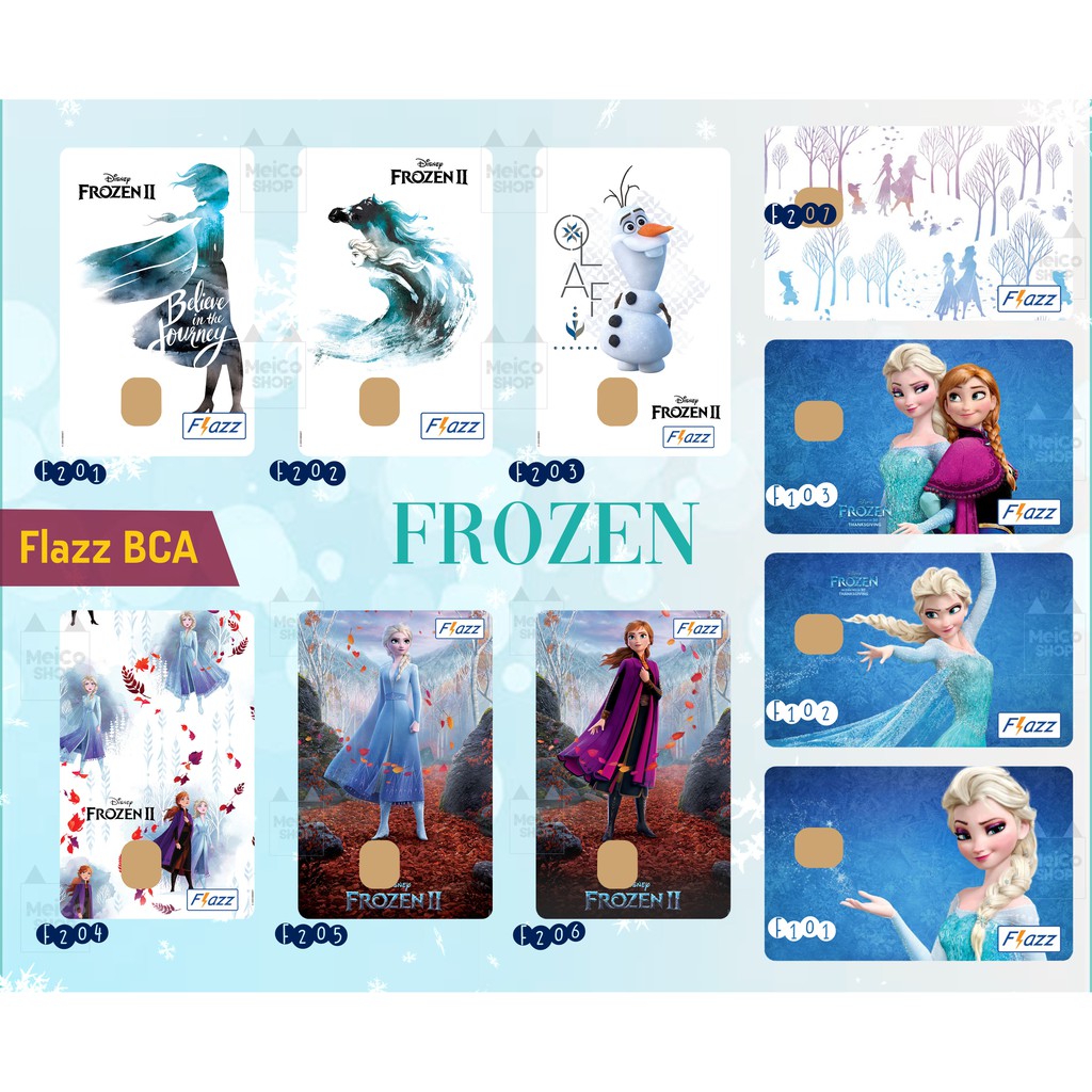 

Sticker Flazz BCA Meico edisi FROZEN - garskin kartu