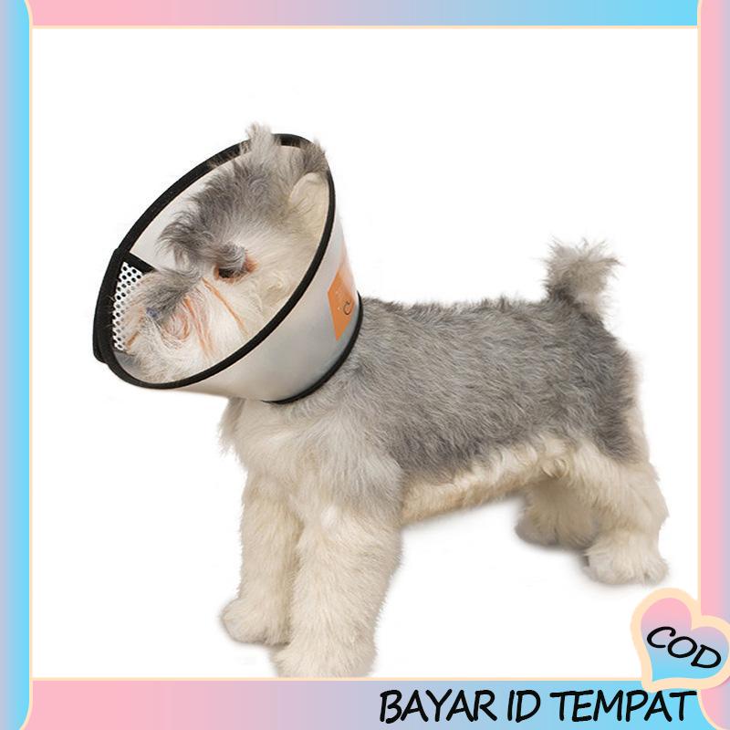 COD❤️ Cat Dog Collar Beauty Headgear Anti-menjilat Anti-gigitan Soft Edge Pet Collar-A.one