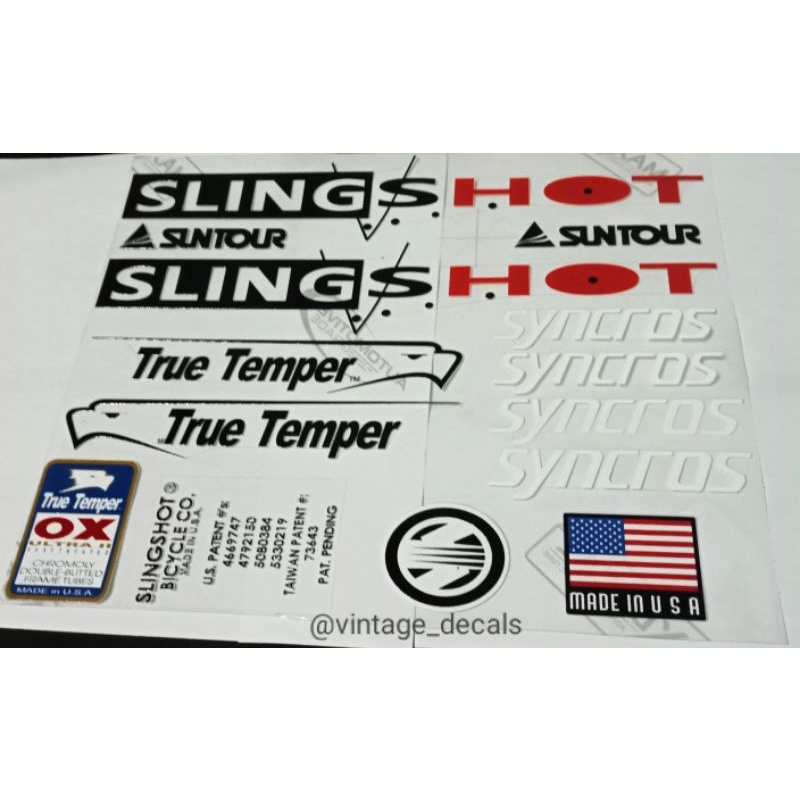 

sticker decals SLINGSHOT true temper syncross