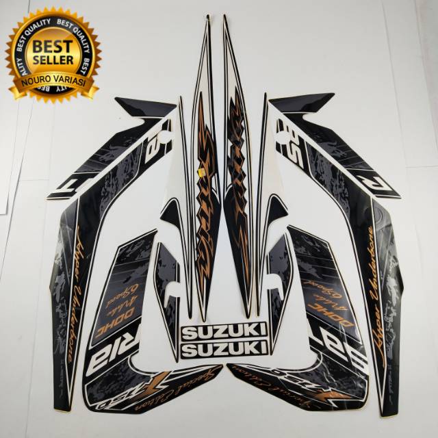 striping suzuki satria fu f 150 2012 2013 barong se putih list body standar