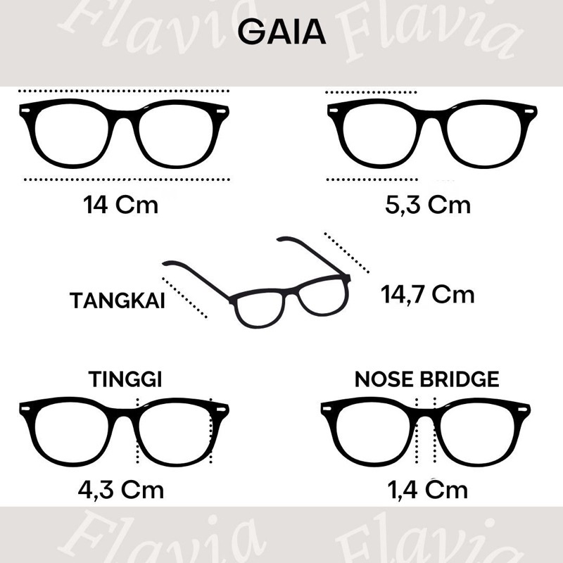 Flavia Eyewear - Kacamata Gaia (custom minus, photochromic, blueray, bluechromic dan photobrown)