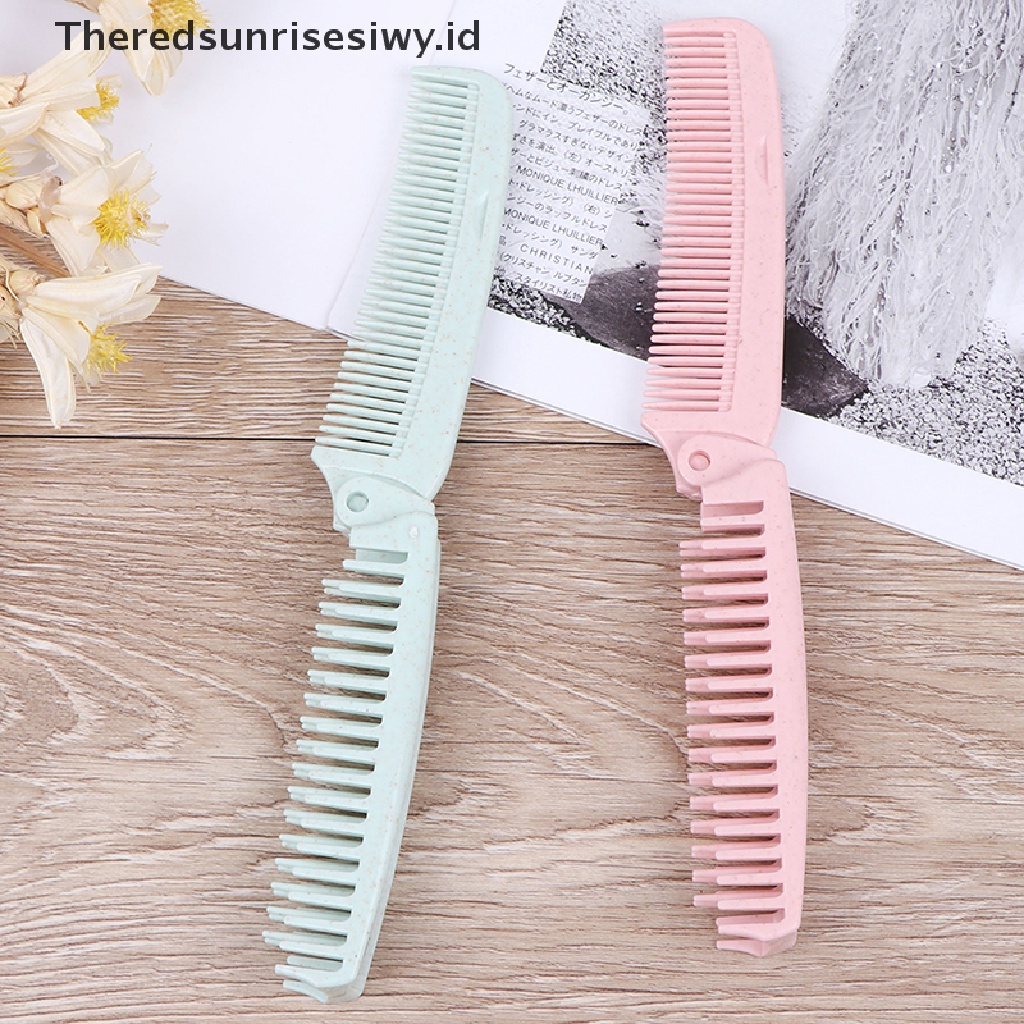 (Theredsunrisesiwy.Id) 1pc Sisir Lipat Portable Anti Statis Untuk Travel