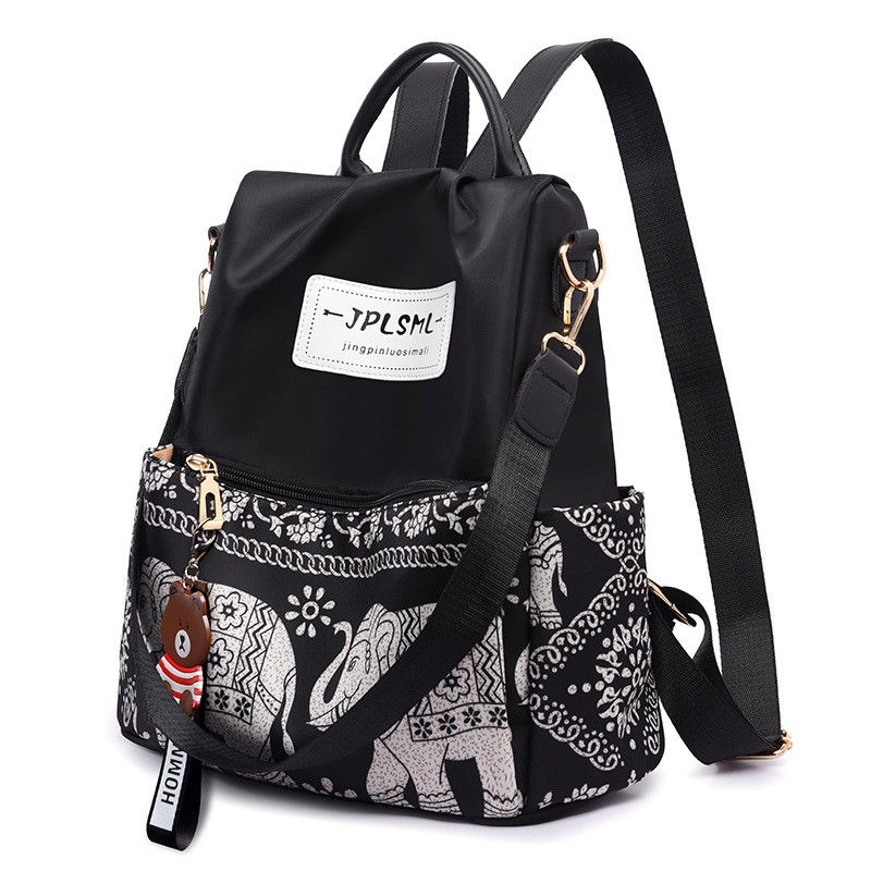 TAS IMPORT RANSEL WANITA HITAM KOREA TA349B5 SPECTRA BACKPACK GENDONG SEKOLAH KERJA PUNGGUNG BATAM