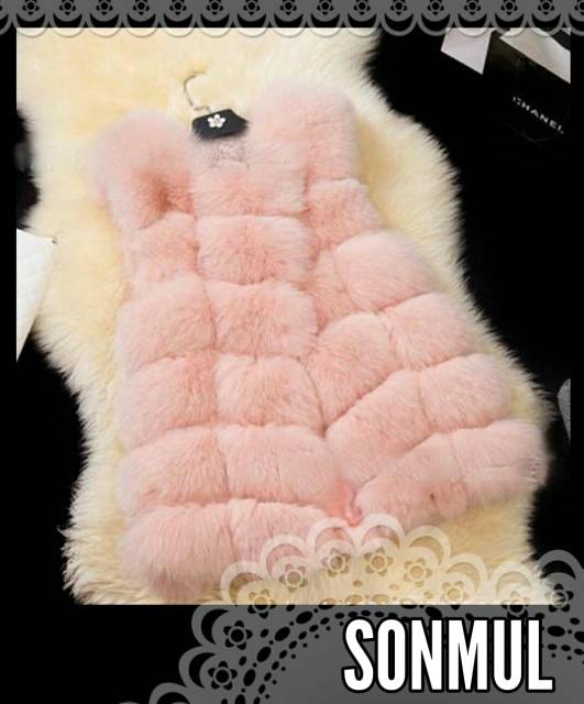 PREMIUM IMPORT WOMAN WINTER AUTUMN FUR VEST ROMPI BULU WANITA MUSIM DINGIN GUGUR