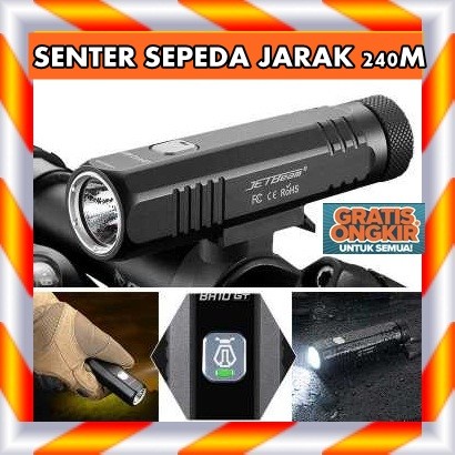 Senter LED Sepeda Gunung Polygon MTB United LED Cree SST40
