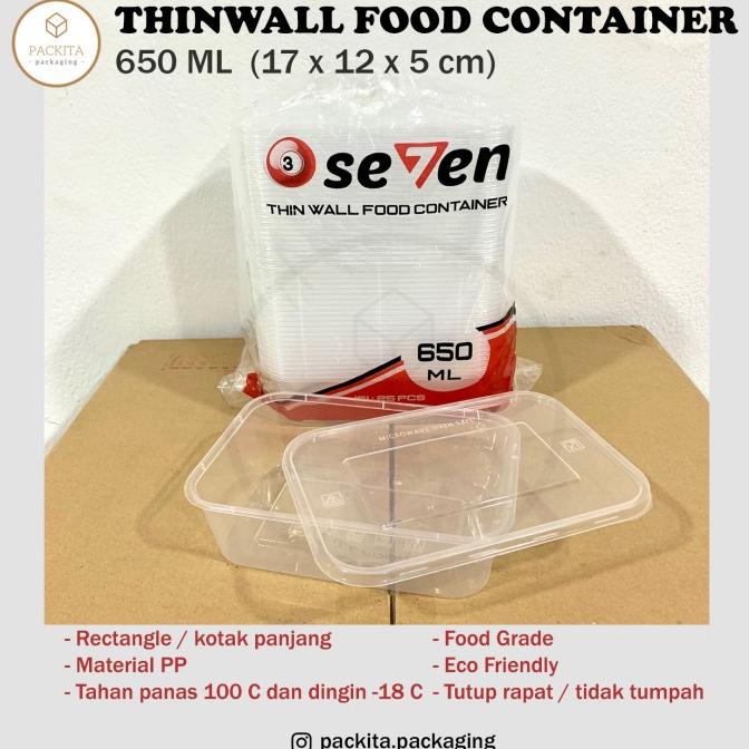 Jual Thinwall Food Container PREMIUM 650 Ml 500 Pcs 1 Dus Shopee Indonesia