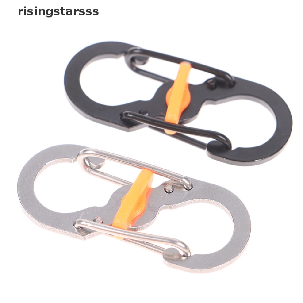 Rsid Span-new Gantungan Kunci Carabiner Bentuk Angka 8 Dengan Kunci S Untuk Camping / Climbing