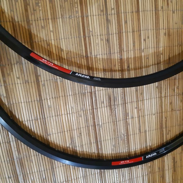 Velg Rims Fixie Roadbike 700C FV 32 &amp; 36 Hole FULL BLACK &amp; BLACK CNC . DOUBLE WALL. ARAYA AR-719