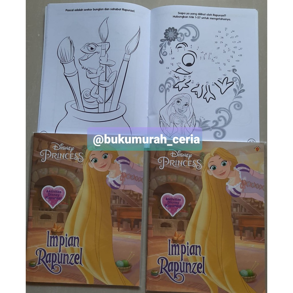 Buku Anak Disney Princess, Aktivitas, Calistung, Baca Tulis Hitung