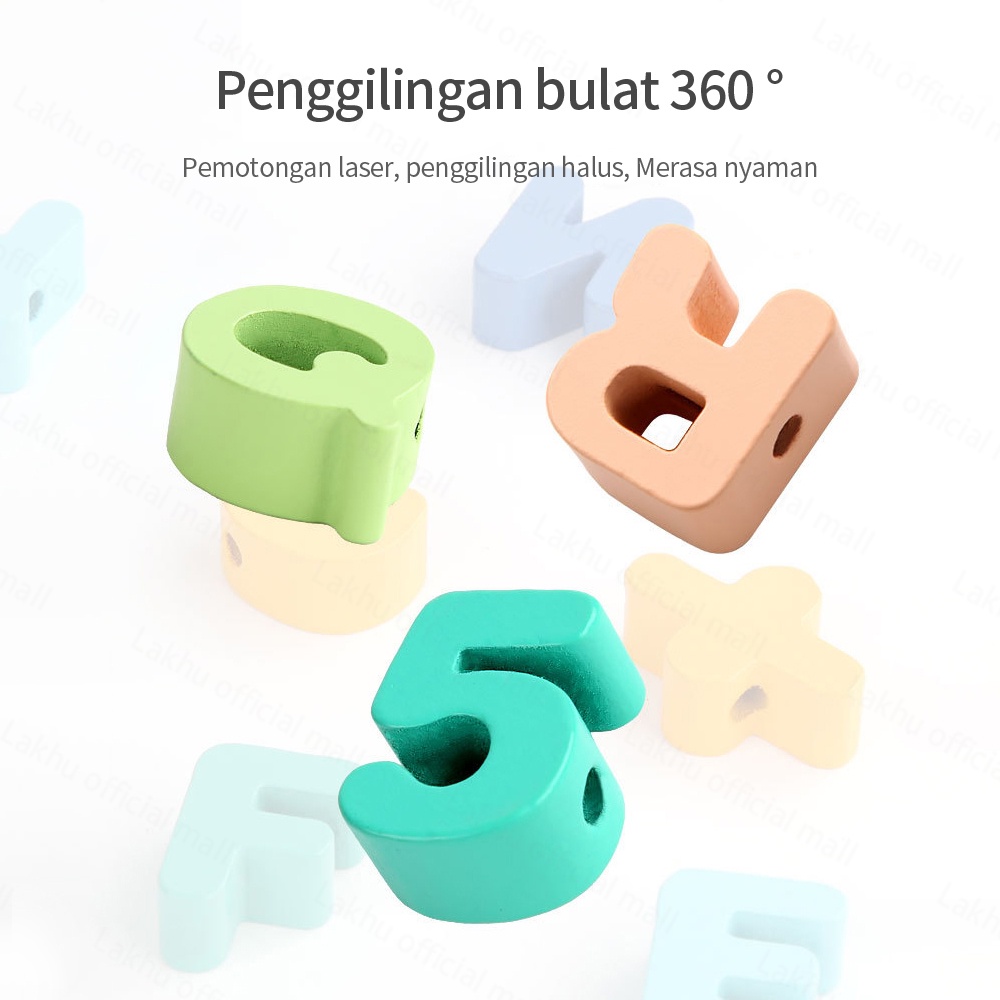 JCHO mainan kayu edukasi anak 3D wooden toys mainan blok kayu balok kayu mainan anak