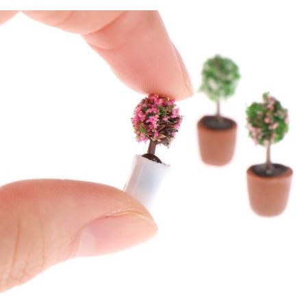 Miniatures - Terrariums - Fairy Garden - Tree Pot Plant (4pcs)