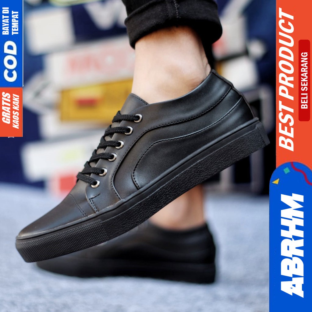 ABRHM x OLIVER Sepatu Casual Sneakers Sepatu Pria Casual Sneaker Kulit Pu Original Sepatu Semi Formal cowo Sepatu Kasual Kerja Kuliah Kondangan Gaya Santai Keren Kekinian Original Murah Terlaris