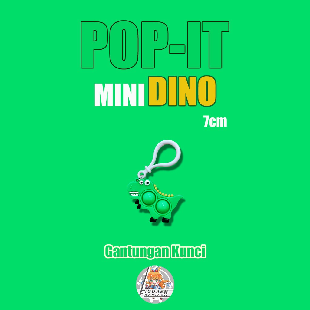 Gantungan Kunci POP IT Mini Dino Premium Quality