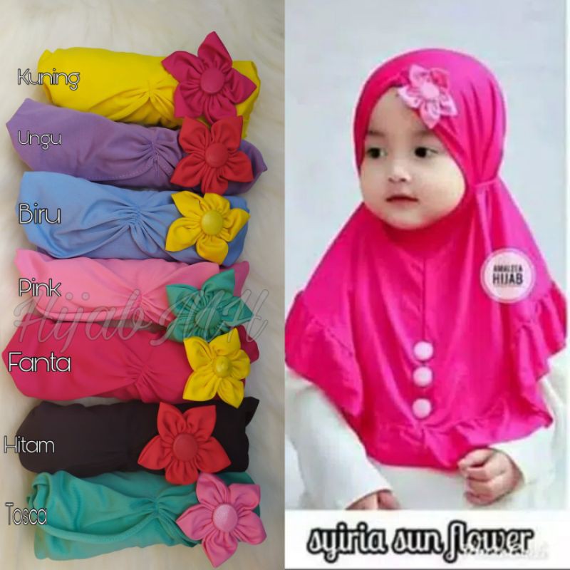 jilbab / anak / bayi / hijab /0-3tahun/ BUNGA MATAHARI