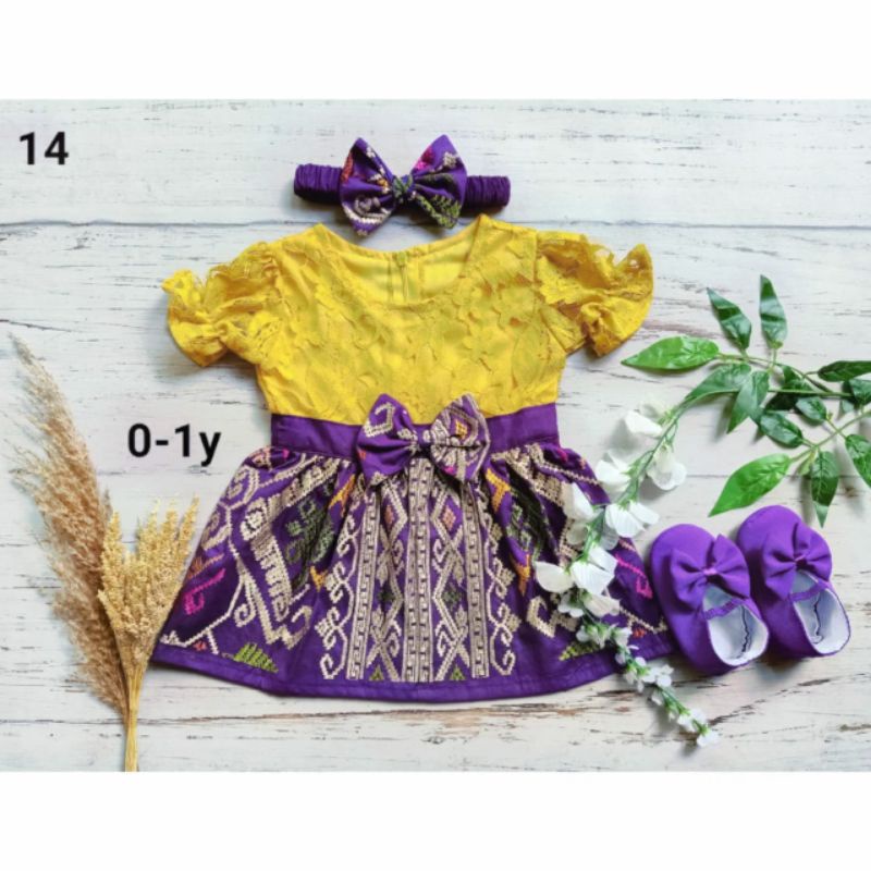 dress baby kombinasi /brokat/dress brokat anak