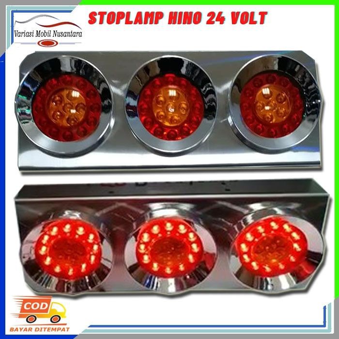 Lampu Stoplamp Lampu Rem Stop lamp Running Led Belakang Truck Truk Fuso 24 Volt Hino