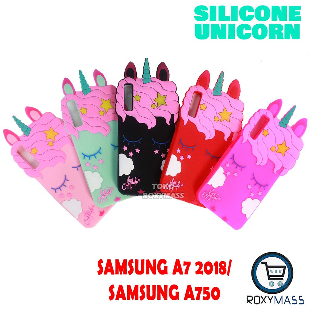 TERLARIS TERMURAH Case Samsung A7 2018 Unicorn Cute 3D Softcase Casing Handphone Twin Star Cantik