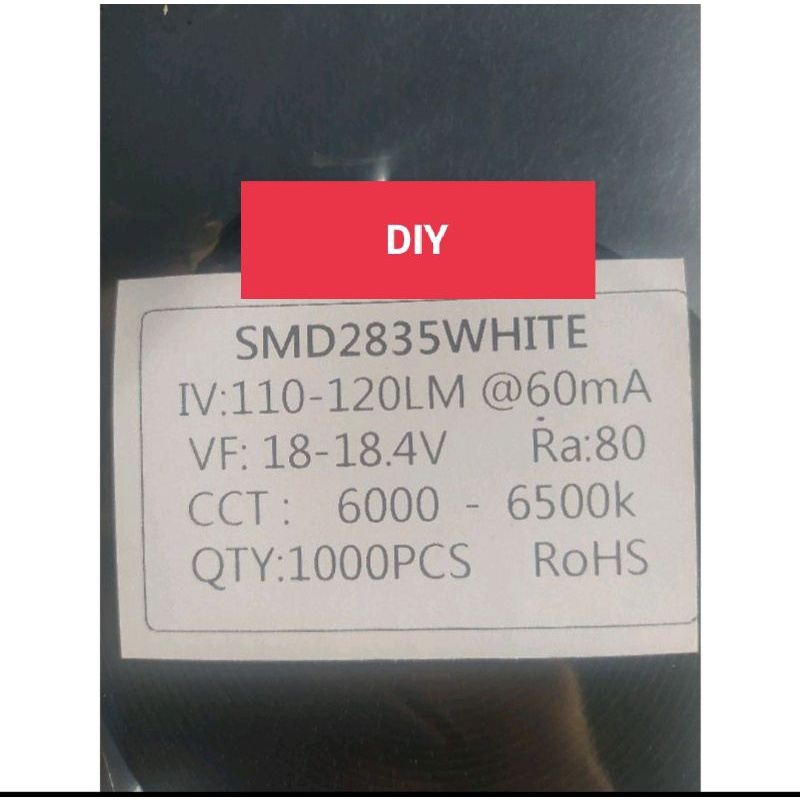 LED SMD 2835 WHITE 18v 1w