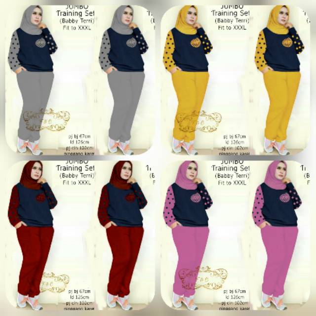 SET TRAINING CELANA SHAIRAH JUMBO BIG SIZE FEHM