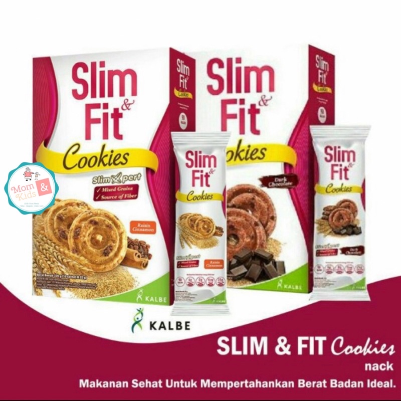 Slimfit Slim &amp; Fit Diet Cookies (10x22gr) | Biskuit Snack Diet Sehat Rendah Kalori