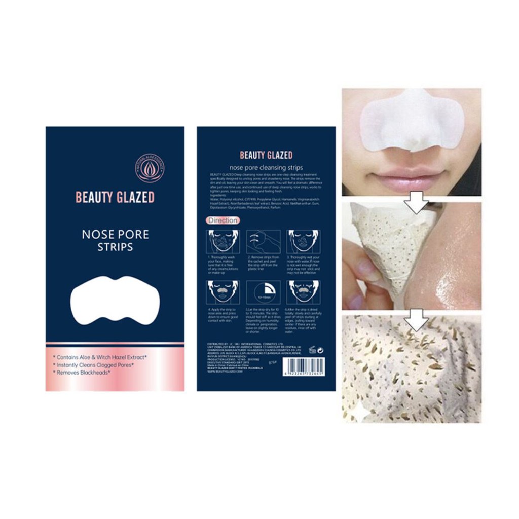 (READY &amp; ORI) Beauty Glazed Nose Pore Strips Deep Cleansing Blackhead Remove Komedo B76 B 76