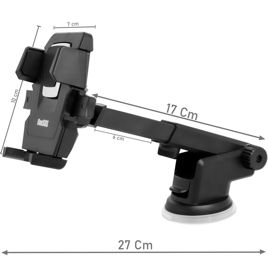 OneSOS Aksesories Mobil Holder HP Mobil Long Neck Car Mount 360 Degree Rotation Kaca Dashboard - CH 101