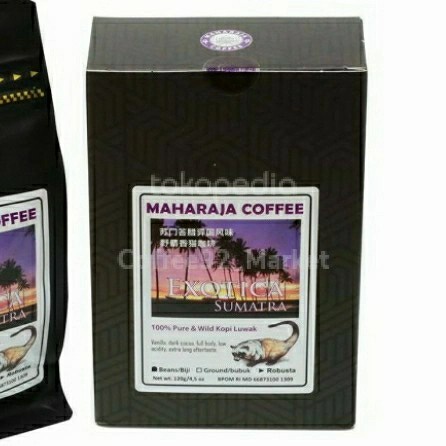

MAHARAJA Coffee Luwak Robusta Exotica Sumatra 4,5oz/120g BokBubuk/Biji