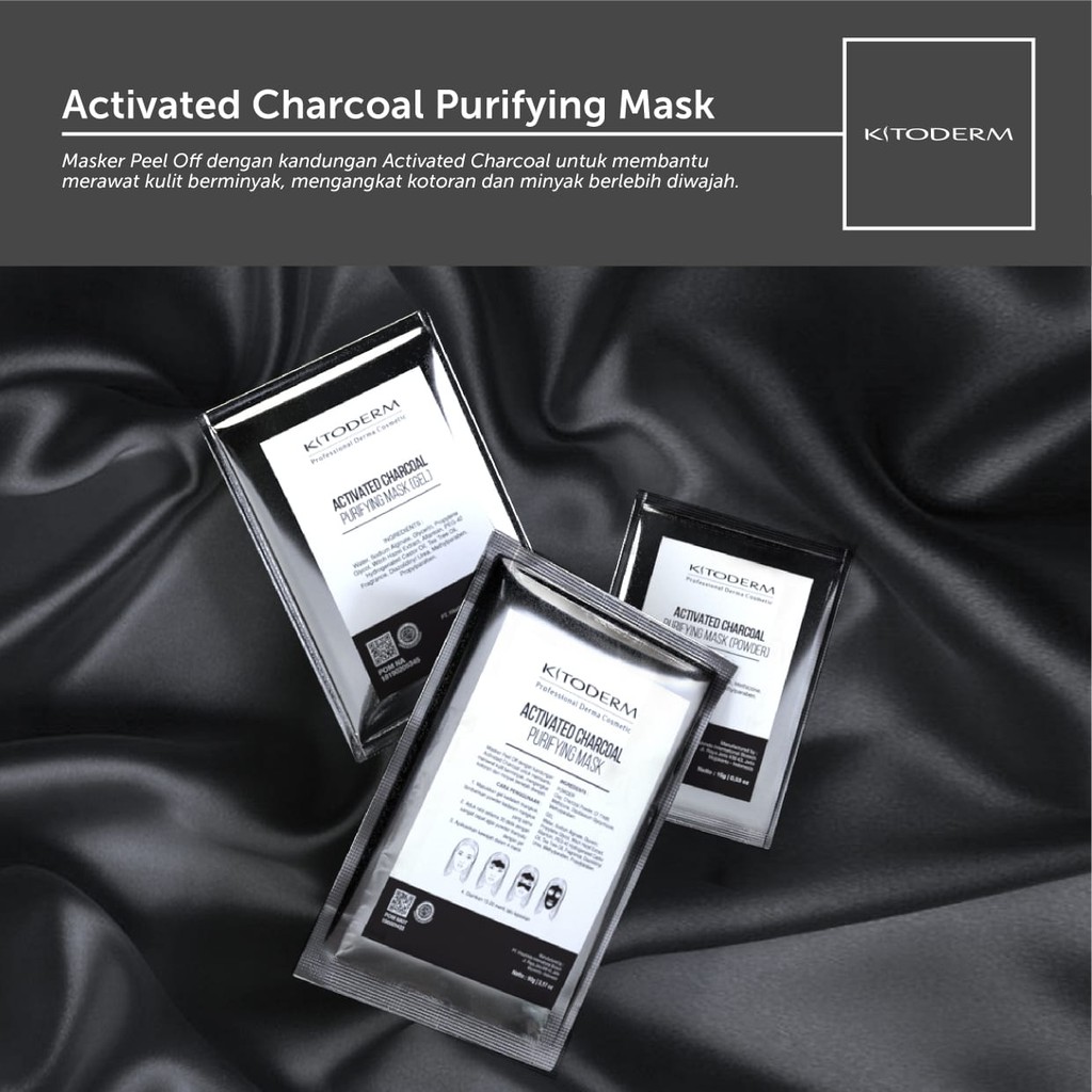 KITODERM  ACTIVATED CHARCOAL PURIFYING MASK-MASKER CHARCOAL