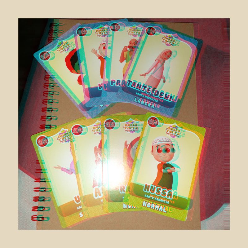 Kartu Choki Choki Nussa dan Rarra Keliling Dunia▪︎Kartu Karakter dan Peralatan