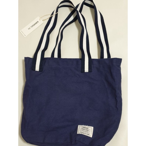 Miniso Bucket Shopping Bag (blue)