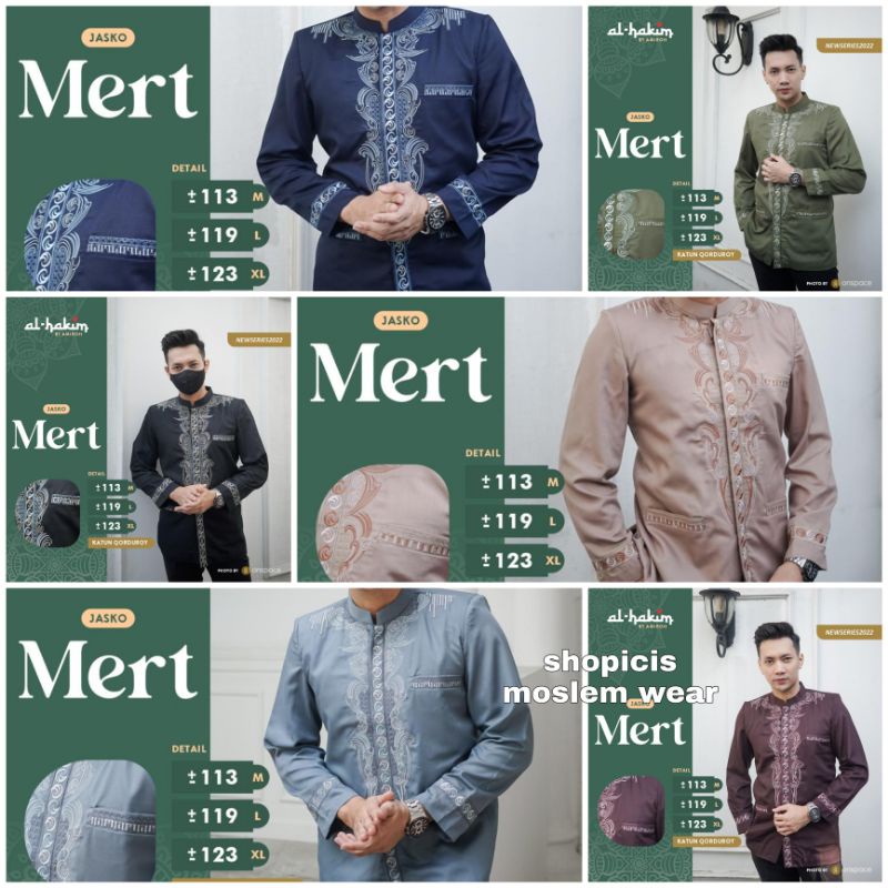 Jasko Jas Koko Pria Dewasa Jasko Mert Al Hakim Shopicis Moslem Wear Jas Koko Bordir Premium Baju Mus