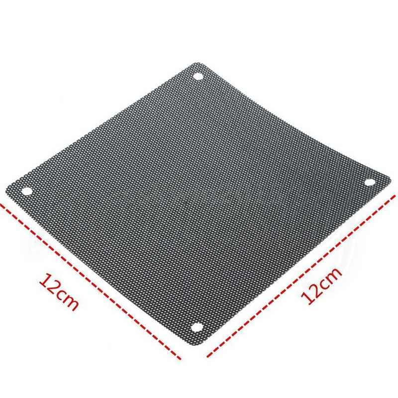 {LUCKID}5PCS 120mm Cuttable Black PVC PC Fan Dust Filter Dustproof Case Computer Mesh