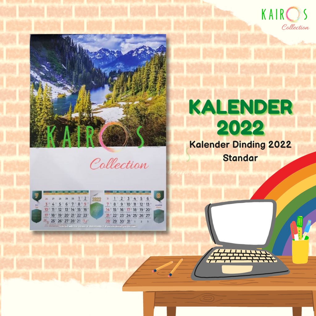 Kalender Tahun 2022 Dinding Standar