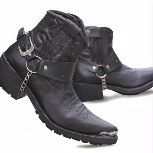 Sepatu Boots Pria Kulit Asli BACKBONE HORSE Original Handmade Sepatu Boot Pria Pacuan Kuda