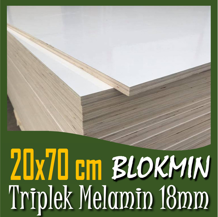 Triplek Blokmild 18 mm 20x70 cm | Triplek Melamin Blok 70x20 cm