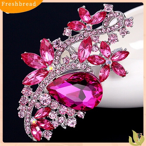 [ TERLARIS]Waterdrop Flower Brooch Pin Rhinestone Crystal Brooches Bouquet Wedding Jewelry